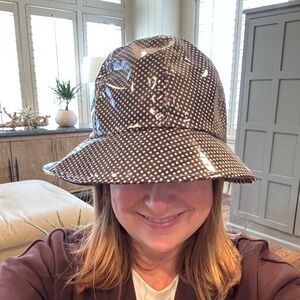 August Accessories Let It Rain Cloche/Bucket Hat Polka Dot